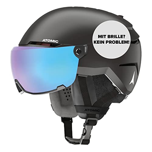 atomic savor visor stereo ski helmet, maximaler schockschutz, belüftungssystem, spiegelbeschichtung