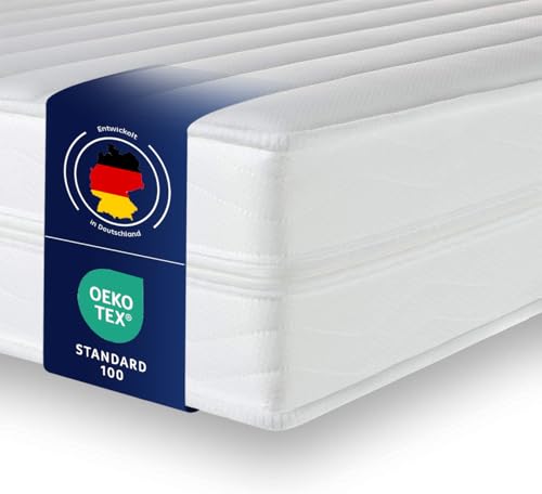Produktbild: ergonomische 7-zonen matratze 90x190 cm kaltschaum h2 h3 hautfreundlicher bezug Oeko-TEX