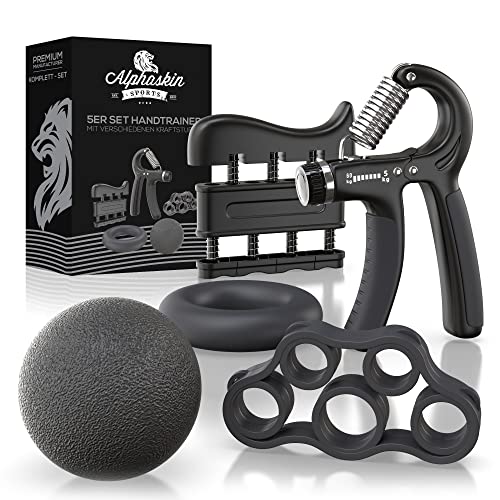 alphaskin hand trainer set I grip strength trainer I finger dumbbell I 2-teilig