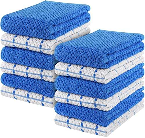 geschirrtücher baumwolle 12er pack utopia towels küchentücher 38 x 64 cm blau weiß