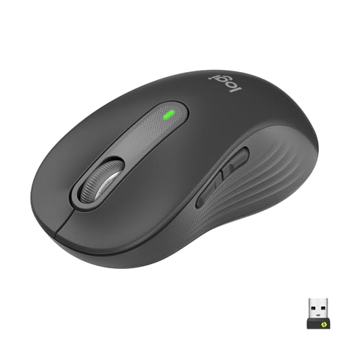 logitech m650 kabellose maus für große hände, leise klicks, bluetooth, graphit