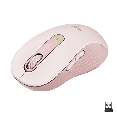 logitech signature m650 l drahtlose maus für große hände, bluetooth, pink