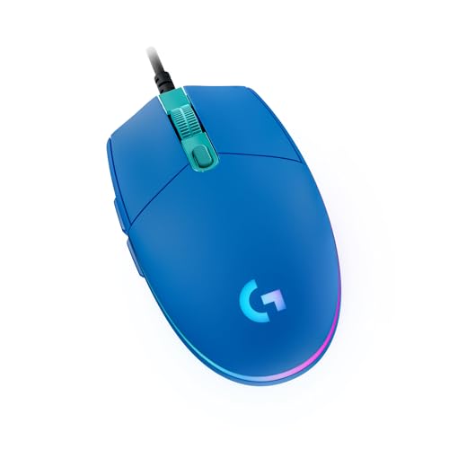 Produktbild: logitech g203 gaming-maus 8000 dpi sensor, rgb-beleuchtung, 6 tasten, blau