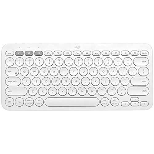 logitech k380 bluetooth tastatur für mehrere geräte, qwertz, weiß