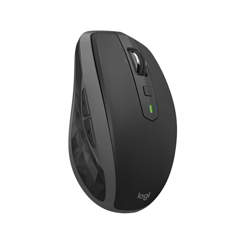 logitech mx anywhere 2s kabellose maus bluetooth für mehrere oberflächen, graphit