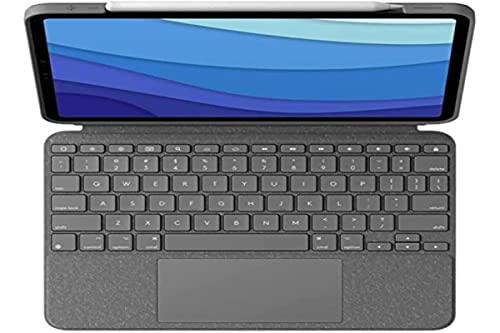 logitech combo touch tastatur-case für ipad pro 12,9 zoll, abnehmbar, grau