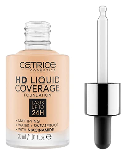 Catrice HD liquid coverage foundation nude 005 ölfrei mattierend 30ml vegan wasserfest