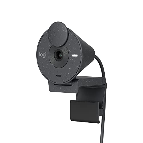 logitech brio 300 webcam full hd mit mikrofon und sichtschutz, usb-c, zoom zertifiziert