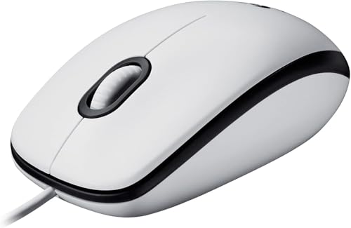 logitech m100 usb maus, kabelgebunden, 1000 dpi, für pc, mac, laptop - weiß