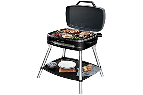 cecotec elektrischer grill aus edelstahl, temperaturverstellbar, mit fettauffangschale
