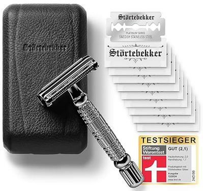 rasierhobel störtebekker mit klingen und etui für 33,99 euro statt 40 euro