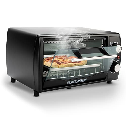 ecosa mini backofen 1000 watt 10 liter mit backblech und grillrost 90-230c