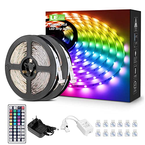 led strip lichtband 10m rgb 5050 smd mit fernbedienung für haus weihnachten tv