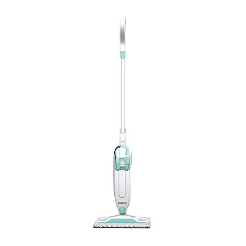 shark dampfreiniger für hartböden, 2 waschbare pads, 5,5 m kabel, 375 ml, weiß-grün