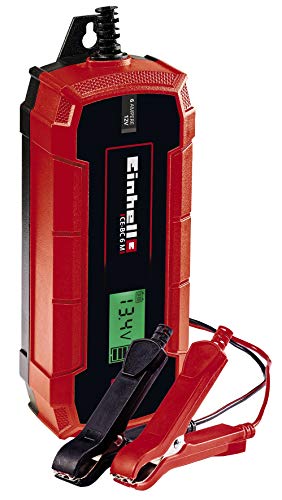 einhell batterie-ladegerät ce-bc 6 m, intelligent für kfz und krad, max 6 ampere