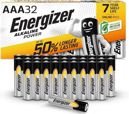 energizer aaa alkaline batterien 32er pack für 14,39 euro statt 20 euro