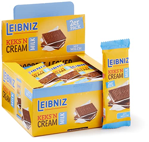 leibniz kekscreme mit milchfüllung, 2 kakaokekse - 18 x 38 g