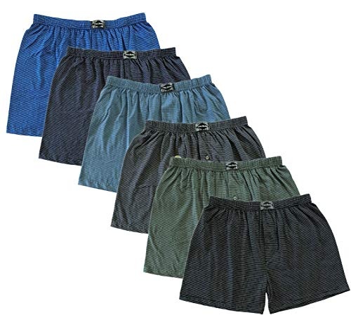 herren boxershorts 6er pack mit eingriff 100% baumwolle gestreift bestsale247 8 = xxl