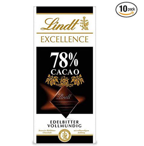 lindt excellence 78% cacao schokolade 10er pack für 32,20 statt 48, prime