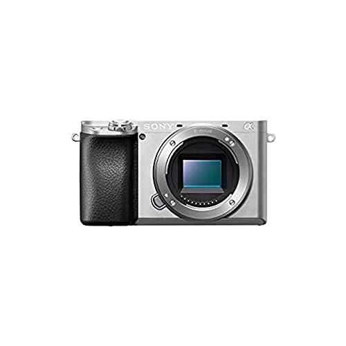 sony alpha 6100 e-mount kamera mit sel-p1650 objektiv silber