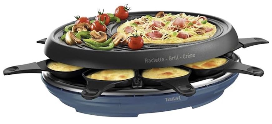 tefal colormania raclettegerät 3-in-1 für 73,99 euro statt 85 euro
