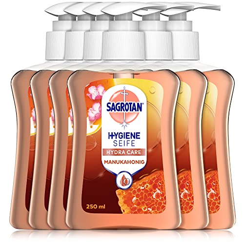 handseife sagrotan manuka honig 6 x 250 ml feuchtigkeitsspendend bakterienbekämpfung