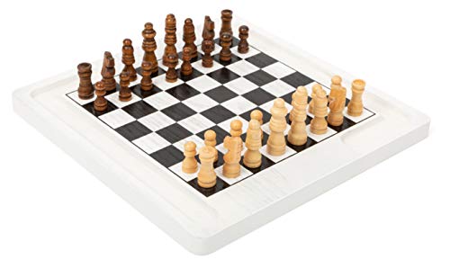 schach und dame spielzeug aus holz, small foot 11395, 2 spieleklassiker in 1