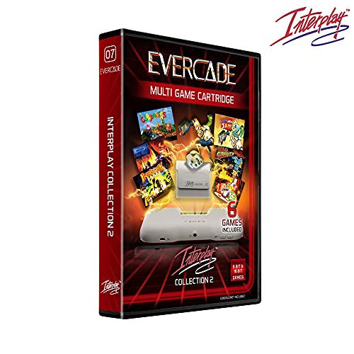 evercade - interplay cartridge 2 mit 6 spielen für retro-handheld console