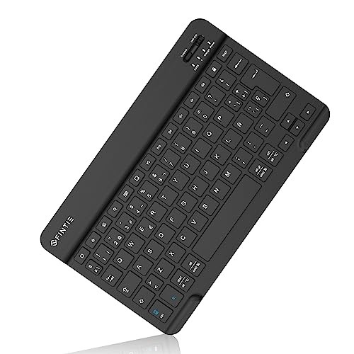 Fintie Bluetooth Tastatur für iOS iPad, Android Tablets 10 Zoll, Schwarz