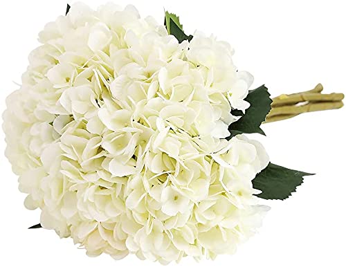 tifuly kunstblumen set mit 5 hydrangea blumen, langstängelige seidenblumen fürs dekoren