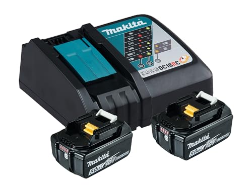 Produktbild: makita akku 2x 5 ah mit 9 a schnellladegerät