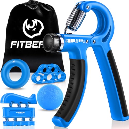 Produktbild: FitBeast Handtrainer 5er-Pack, verstellbarer grip trainer für finger und handgelenk