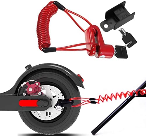 Produktbild: bremsscheibenschloss für xiaomi mijia m365, scooter stahldraht schloss, diebstahlsicherung