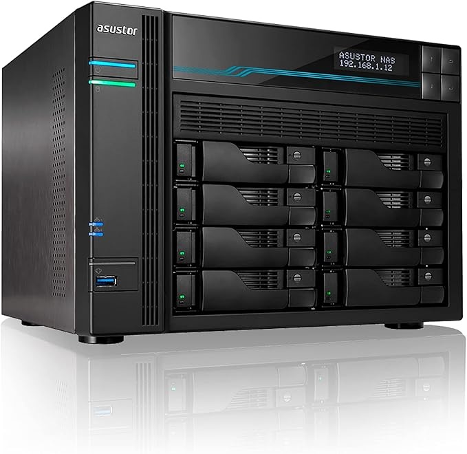 Asustor Lockerstor 8 AS6508T, 8GB RAM DDR4, M.2 NVMe SSD, 8-Bay NAS