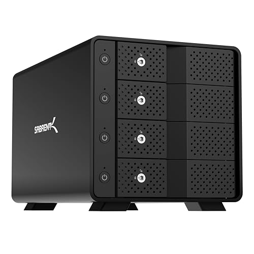 sabrent dockingstation 4 bay usb-c 10gbps 2,5"/3,5" sata hot-swap mit lüfter