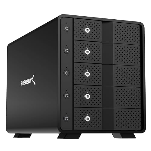 festplatten docking-station sabrent 5 bay usb-c 10gbps kompatibel 2,5" 3,5" sata