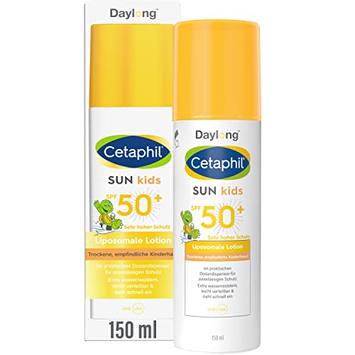 cetaphil sun kids sonnenschutz lotion spf 50+, 150ml, wasserfest für empfindliche haut