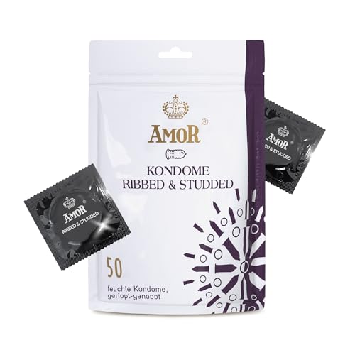 amor gerippt-genoppt transparent  54 mm 50 stück