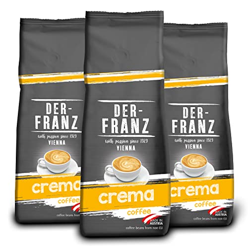 der-franz kaffee crema ganze bohnen 100% arabica intensität 4/5 3 x 500 g