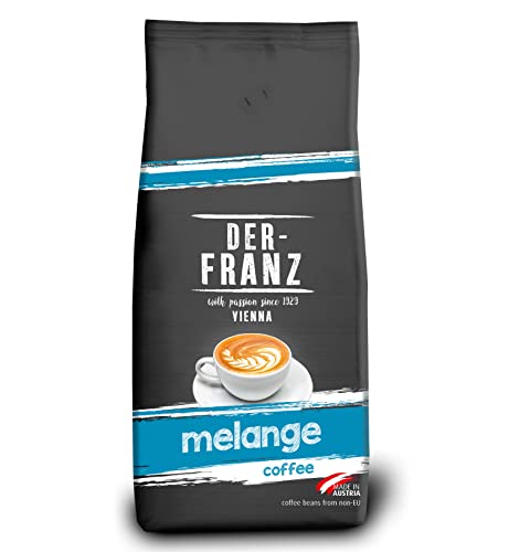 der-franz melange kaffee 100% arabica ganze bohnen 1000 g intensität 3/5