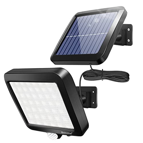 benma solarlampen für außen mit bewegungsmelder, 120 led strahler ip65 wasserdicht