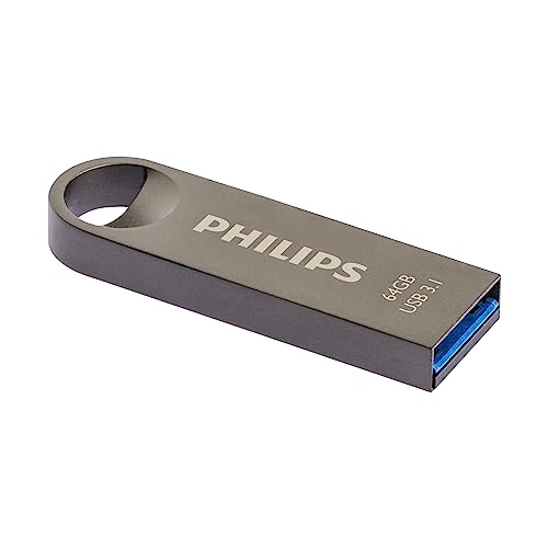 philips moon edition usb-flash-laufwerk 64 gb 180 mb/s aluminium für pc laptop