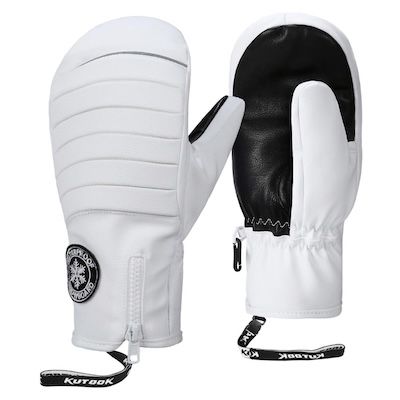 KUTOOK Skihandschuhe - Warm, wasserdicht, atmungsaktiv, Grip, schwarz