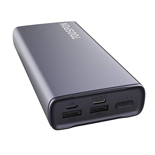 power bank toospon 26800mAh tragbares ladegerät usb-c mit flashlight kompatibel mit apple samsung