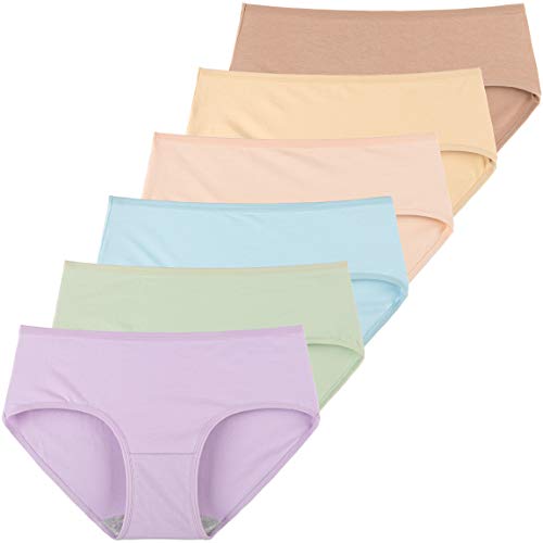 Produktbild: INNERSY Damen Bikinis Taillenslips 6er Pack aus atmungsaktiver Baumwolle (L/42 EU)