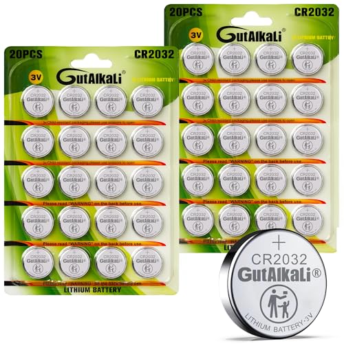 cr2032 lithium batterien gutalkali 40er pack knopfzellen 3v