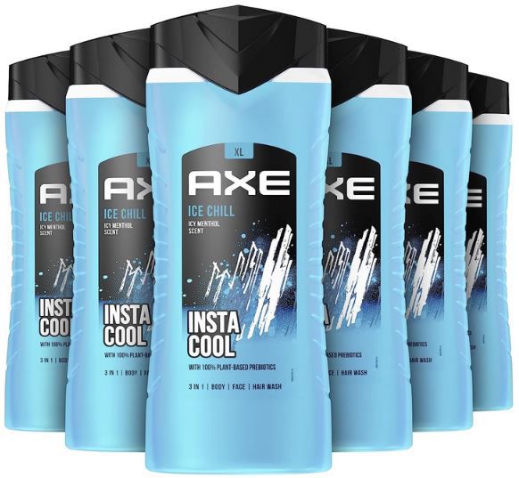 axe 3-in-1 duschgel ice chill xl 6er pack 400ml ab 17,07 statt 27