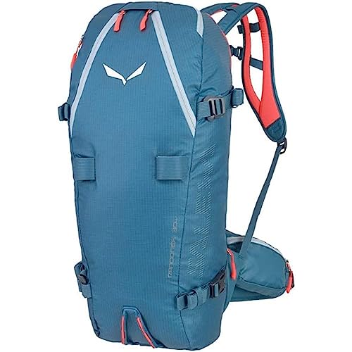 salewa randonne 30l damen rucksack blue sapphire, split shoulder straps, dry back