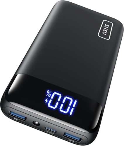 INIU Power Bank 20000mAh, 22,5W PD 3.0 QC 4.0, USB C, LED Display, kompatibel mit iPhone 16, Samsung, Huawei