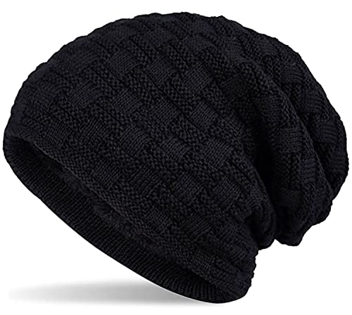 hatstar beanie mütze für damen und herren, warm gefüttert, flechtmuster, fleece innenfutter